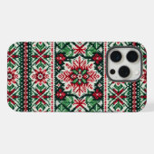 Weihnachts-/Wintermesse Rot & Grün iPhone Hülle (Rückseite (Horizontal))