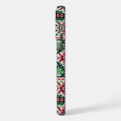 Weihnachts-/Wintermesse Rot & Grün iPhone Hülle (Linke Seite)