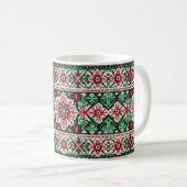 Weihnachts-/Wintermesse Rot & Grün Kaffeetasse (VorderseiteRechts)