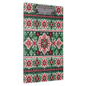 Weihnachts-/Wintermesse Rot & Grün Klemmbrett (Rechts)