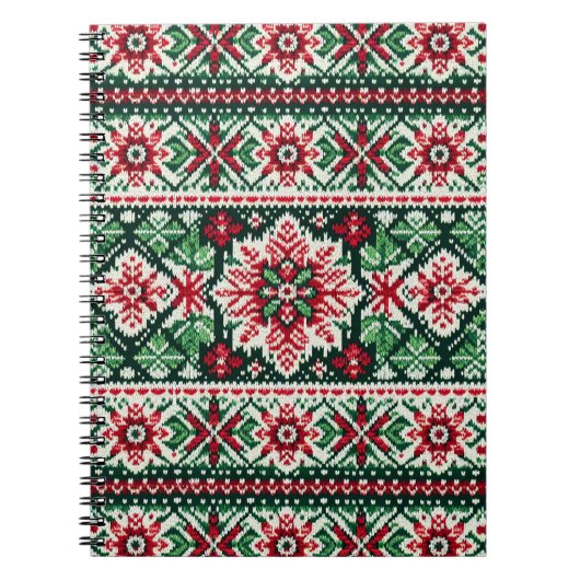 Weihnachts-/Wintermesse Rot & Grün Notizblock (Vorderseite)