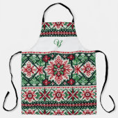 Weihnachts-/Wintermesse Rot & Grün Schürze (Vorderseite)