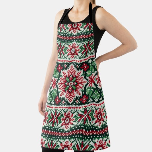 Weihnachts-/Wintermesse Rot & Grün Schürze (InSitu)