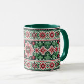Weihnachts-/Wintermesse Rot & Grün Tasse (VorderseiteRechts)