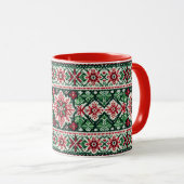 Weihnachts-/Wintermesse Rot & Grün Tasse (VorderseiteRechts)