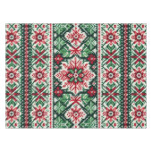 Weihnachts-/Wintermesse Rot & Grün Tischdecke (Vorderseite (Horizontal))