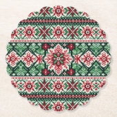 Weihnachts-/Wintermesse Rot & Grün Untersetzer (Vorderseite)