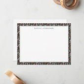 Weihnachts-Wintermuster-Leere Mitteilungskarte (Vorderseite/Rückseite Beispiel)