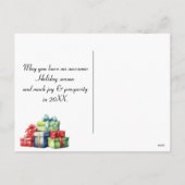 Weihnachts-Wintersaal Feiertagspostkarte (Rückseite)