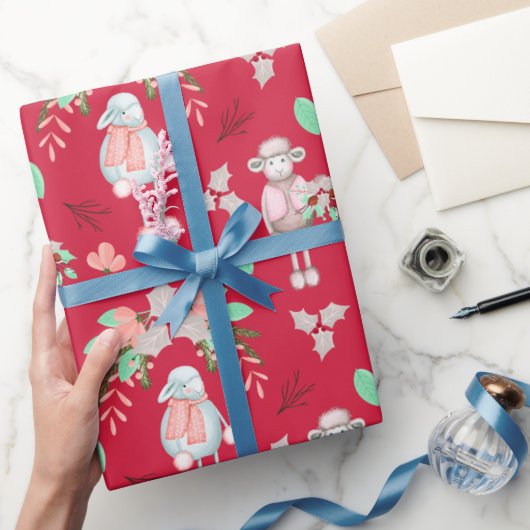 Weihnachts-Winterschaf Geschenkpapier (Schenken)