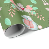 Weihnachts-Winterschaf Geschenkpapier (Rolleneckpunkt)