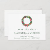 Weihnachts-Winterschmuckwald Rett Datum Einladung (Vorne/Hinten)