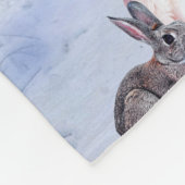 Weihnachts Winterschnee bedeckt Baumlichter Fleecedecke (Ecke)