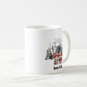 Weihnachts-Winterschnee-Camping neu verheiratet Co Kaffeetasse (VorderseiteRechts)