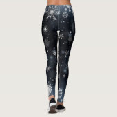 Weihnachts-/Winterschneeflocke Leggings (Rückseite)