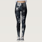 Weihnachts-/Winterschneeflocke Leggings (Vorderseite)