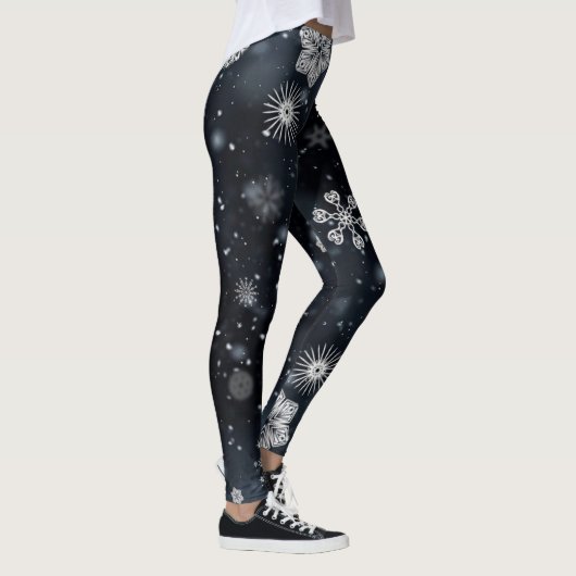 Weihnachts-/Winterschneeflocke Leggings (Rechts)