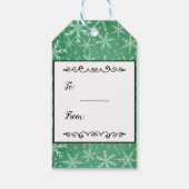 Weihnachts-Winterschneeflocken Fallendes Foto Geschenkanhänger (Rückseite)