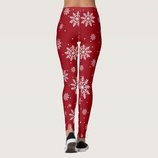 Weihnachts-Winterschneeflocken Gradient Fun Leggin Leggings (Rückseite)