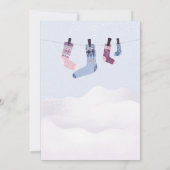 Weihnachts-Wintersocken Weihnachts-Party Einladung (Rückseite)