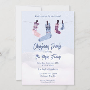 Weihnachts-Wintersocken Weihnachts-Party Einladung