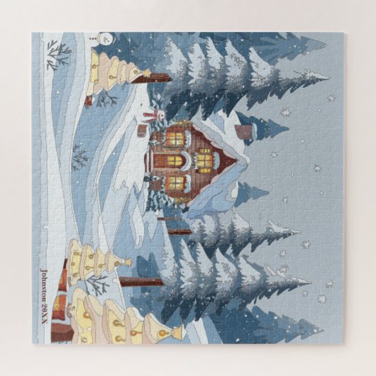 Weihnachts-Winterstadt Puzzle (Horizontal)