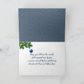 Weihnachts-Winterställe im Schnee Karte (Innenseite)