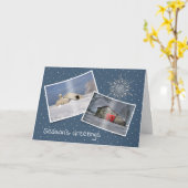 Weihnachts-Winterstämme Karte (Gelbe Blume)