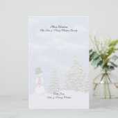 Weihnachts-Winterszenen Briefpapier (Stehend Vorderseite)
