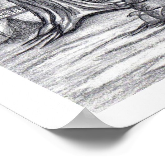 "Weihnachts-Wintertag" Poster (Ecke)