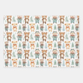 Weihnachts-Wintertiere in Sweaters Geschenkpapier Set (Vorderseite 2)