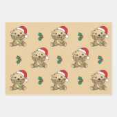Weihnachts Wintertiere Weihnachtsfeiertage Otters Geschenkpapier Set (Vorderseite)