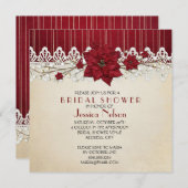 Weihnachts-Winterurlaub-Brautparty Einladung (Vorne/Hinten)