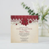 Weihnachts-Winterurlaub-Brautparty Einladung (Stehend Vorderseite)