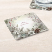 Weihnachts-Winterurlaub Untersetzer (angewinkelt)