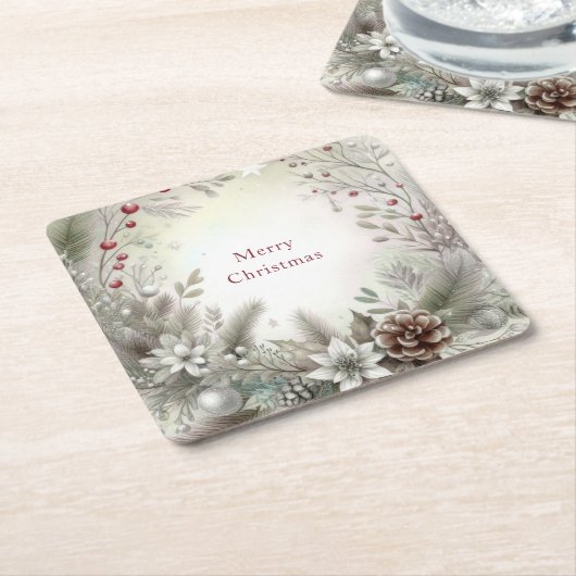 Weihnachts-Winterurlaub Untersetzer (angewinkelt)