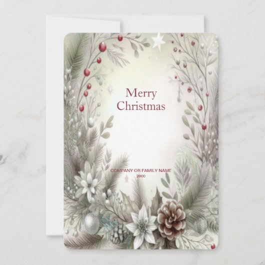 Weihnachts-Winterurlaubskarte Feiertagskarte (Vorderseite)