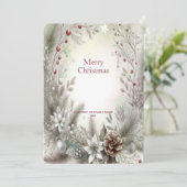 Weihnachts-Winterurlaubskarte Feiertagskarte (Stehend Vorderseite)