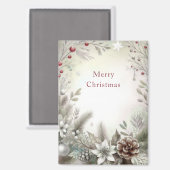 Weihnachts-Winterurlaubsmagnet Magnet (Vorderseite/Rückseite)