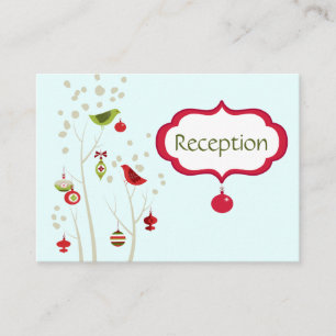 Weihnachts-Wintervögel Hochzeitskarten Begleitkarte