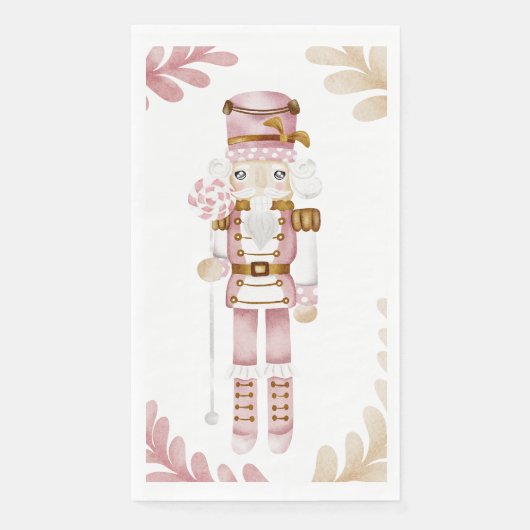 Weihnachts-Winterwunderland Süßspeise Nutcracker Serviette (Vorderseite)