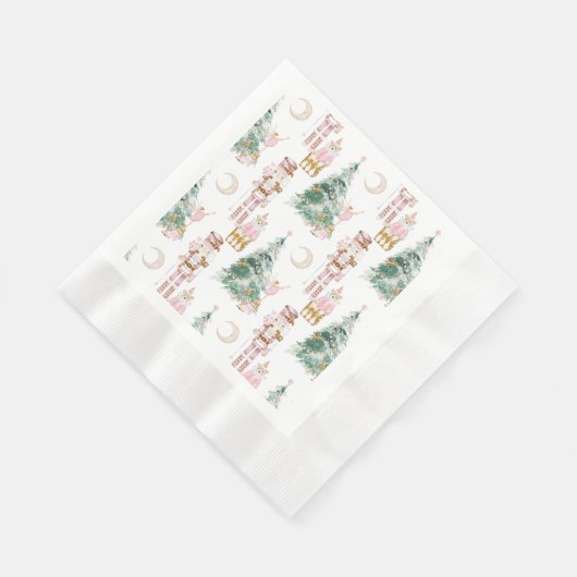 Weihnachts-Winterwunderland Süßspeise Nutcracker Serviette (Ecke)