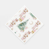 Weihnachts-Winterwunderland Süßspeise Nutcracker Serviette (Ecke)