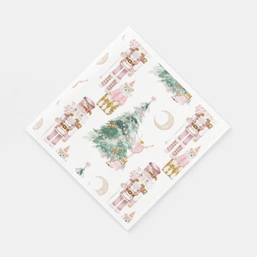 Weihnachts-Winterwunderland Süßspeise Nutcracker Serviette (Ecke)