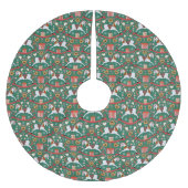 Weihnachts-Wipppferde Grüner Baumrock Polyester Weihnachtsbaumdecke (Vorderseite)
