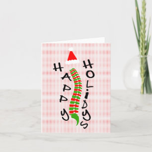 Weihnachts-Wirbelsäule Chiropraktik-Grußkarte Karte