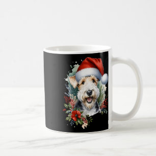 Weihnachts-Wire-Fox-Terrier-Hund-Watercolor-Kunstw Kaffeetasse