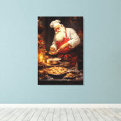 Weihnachts-Wohngestaltung Weihnachtsgebäck Leinwanddruck (Insitu (Holzboden))