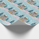 Weihnachts-Wolf-Feiertag Geschenkpapier (Ecke)