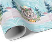 Weihnachts-Wolf-Feiertag Geschenkpapier (Rolleneckpunkt)